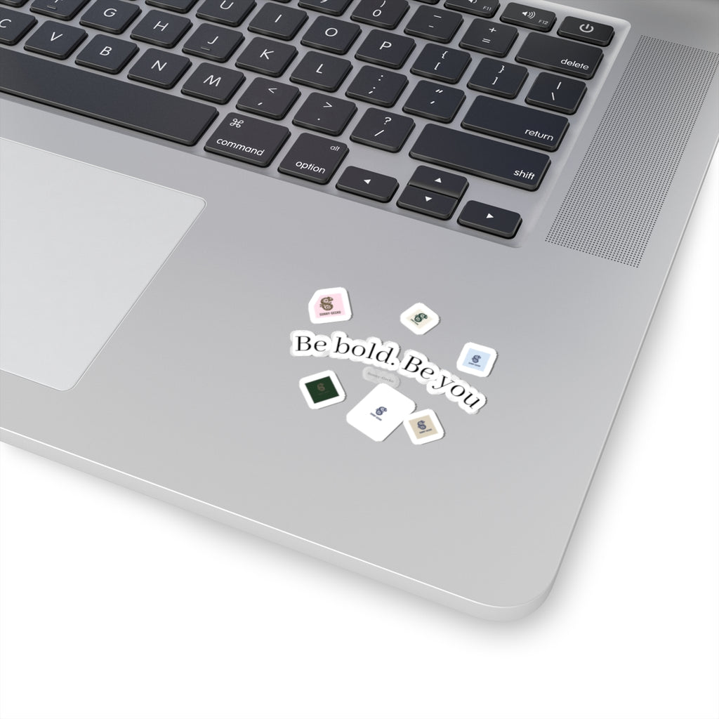 Be bold. Be you Sticker Pack — Inspirational Kiss-Cut Laptop Stickers