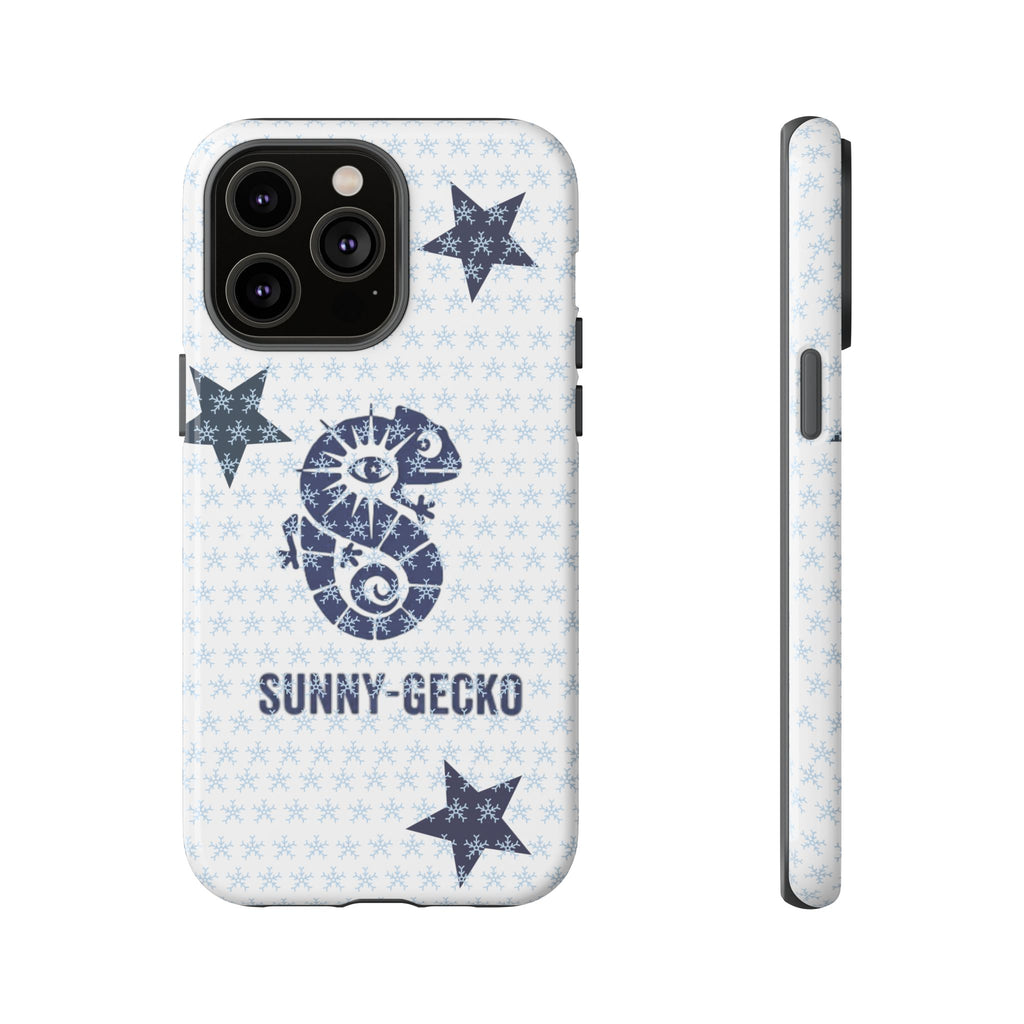 Sunny-Gecko Tough Phone Case – Starry Coastal Protective Cover
