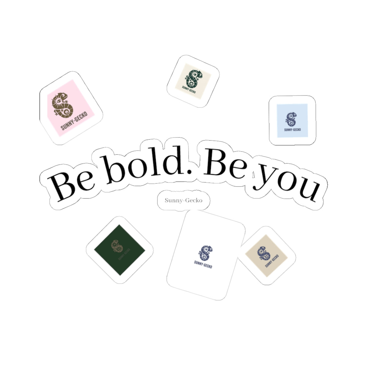 Be bold. Be you Sticker Pack — Inspirational Kiss-Cut Laptop Stickers