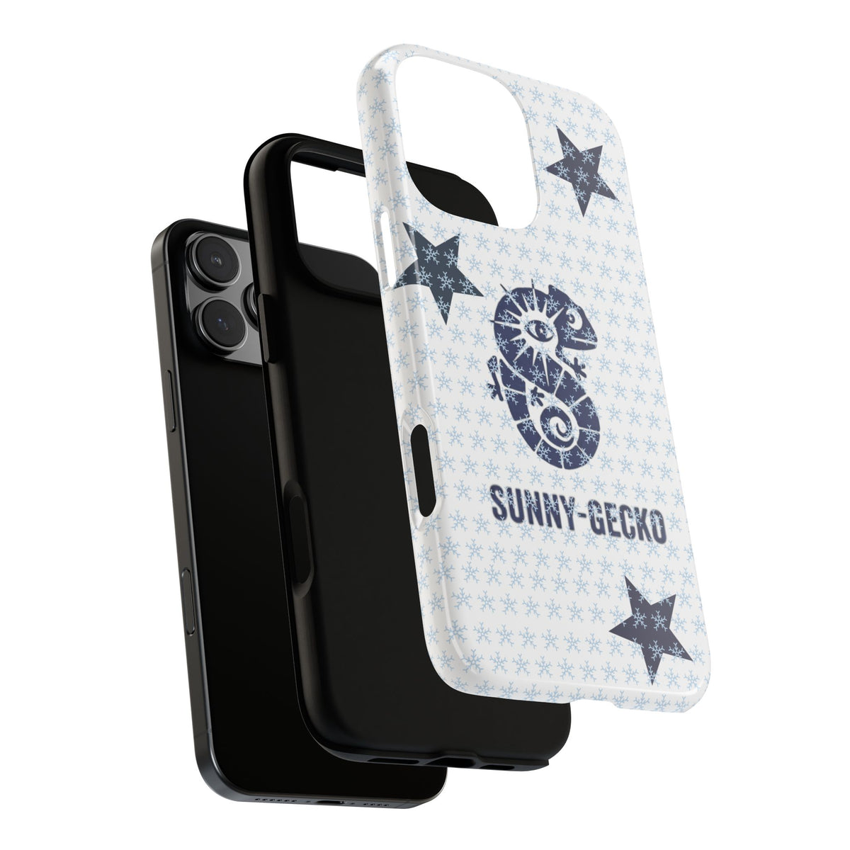 Sunny-Gecko Tough Phone Case – Starry Coastal Protective Cover