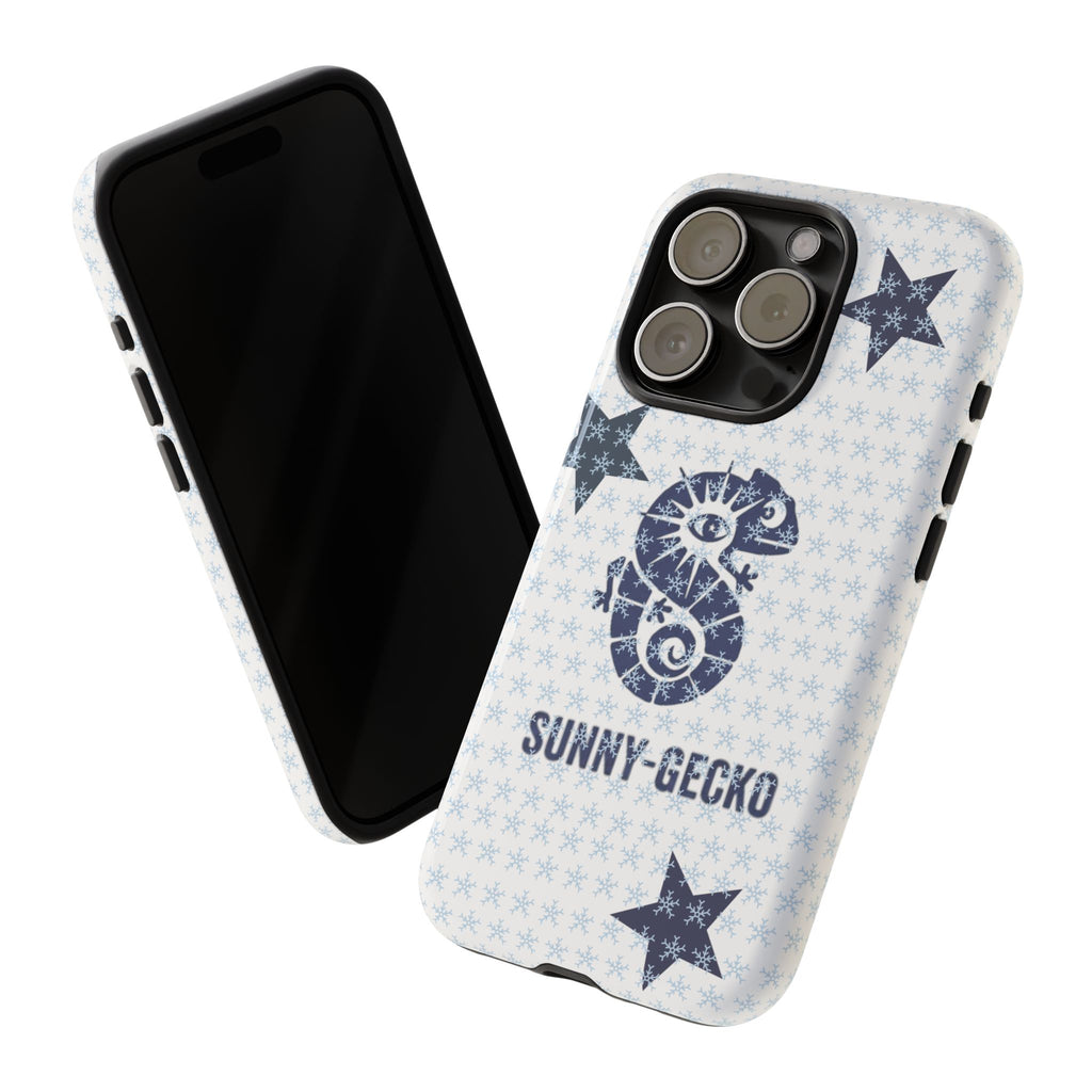 Sunny-Gecko Tough Phone Case – Starry Coastal Protective Cover