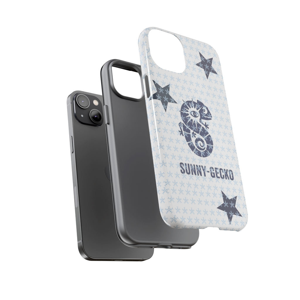 Sunny-Gecko Tough Phone Case – Starry Coastal Protective Cover